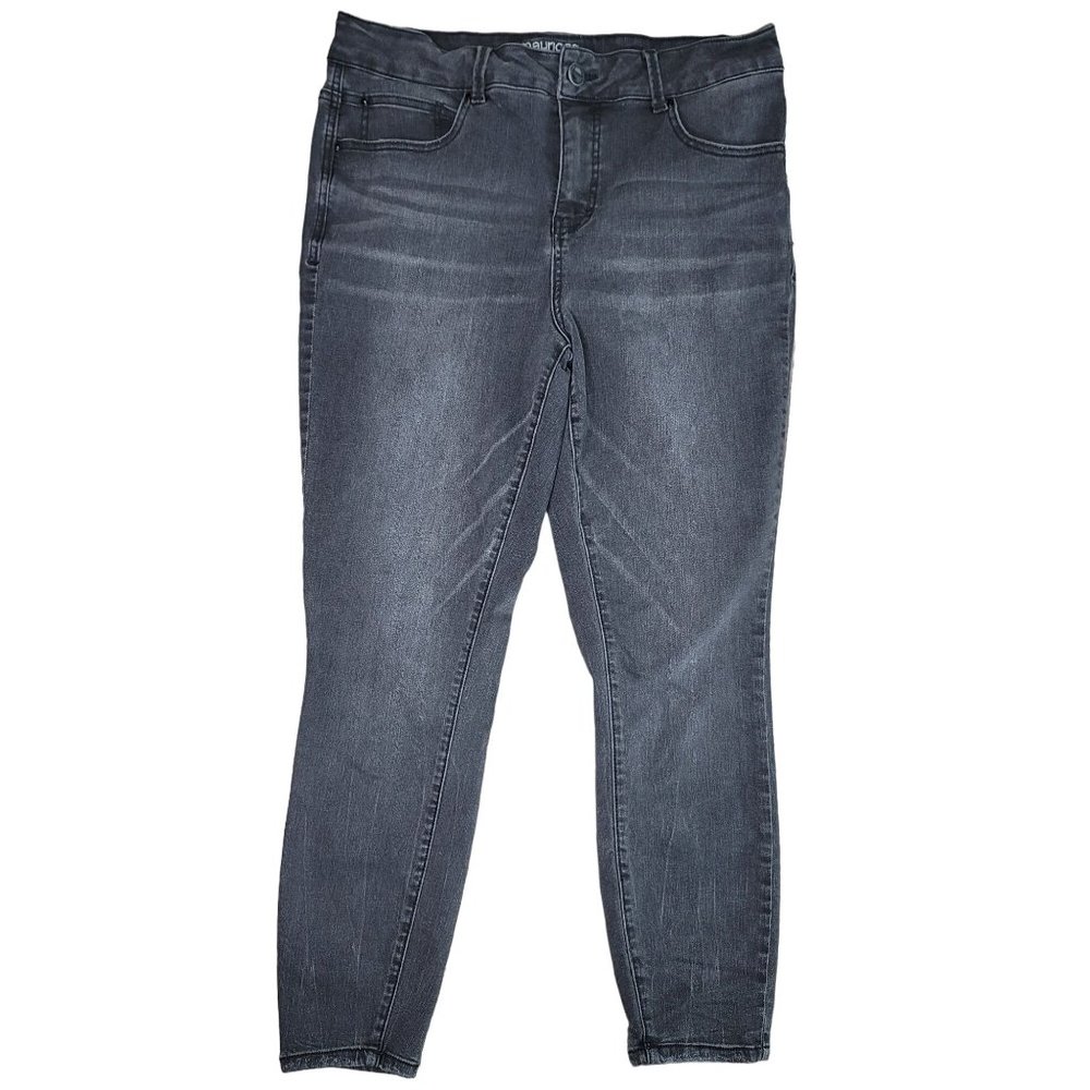 maurices ever flex high rise size 16 short dark wash black jeans